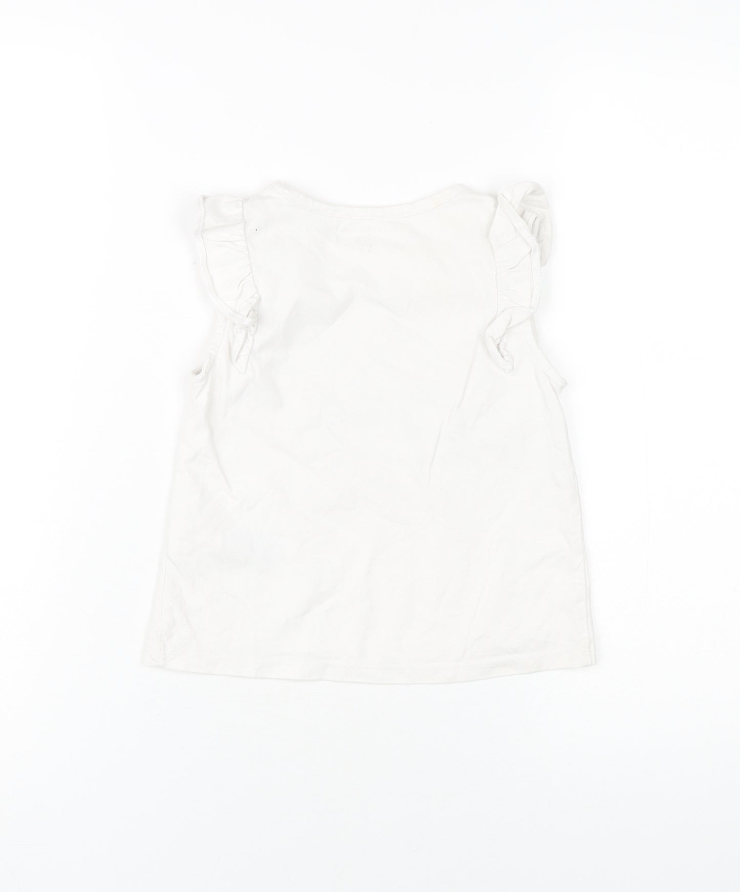 Tommy Hilfiger Girls White Graphic T-Shirt 6-7 Years