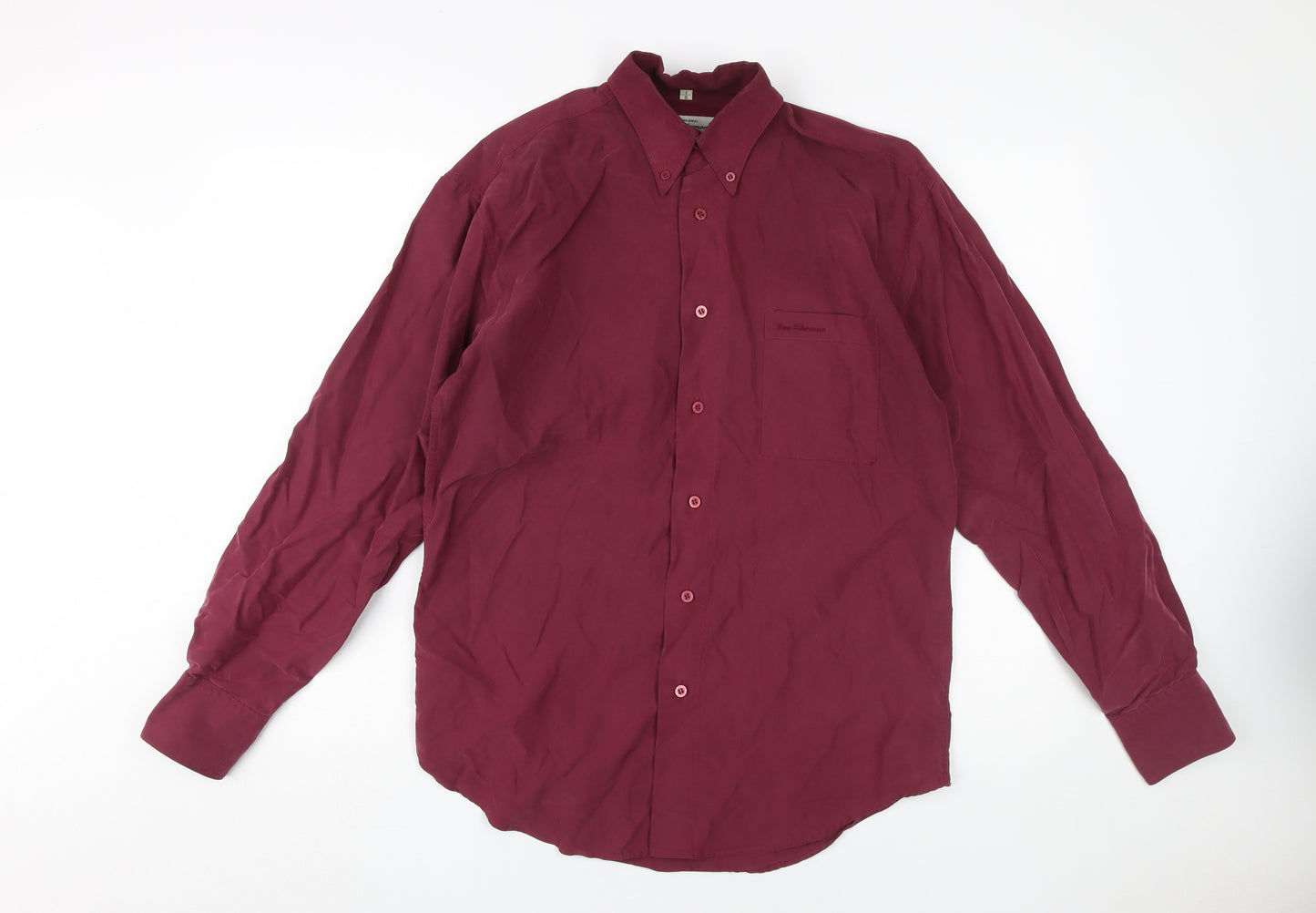 Ben Sherman Men's Red Long Sleeve Button-Up Shirt S