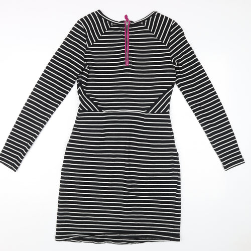 Joules Women's Black Striped Sheath Dress Size 10