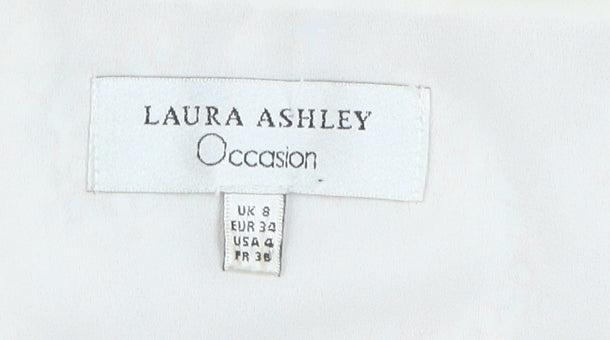 Laura Ashley Women's Pink Silk A-Line Dress, Size 8