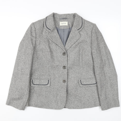 Eastex Women's Grey Wool Blazer, Size 12 Classic Style
