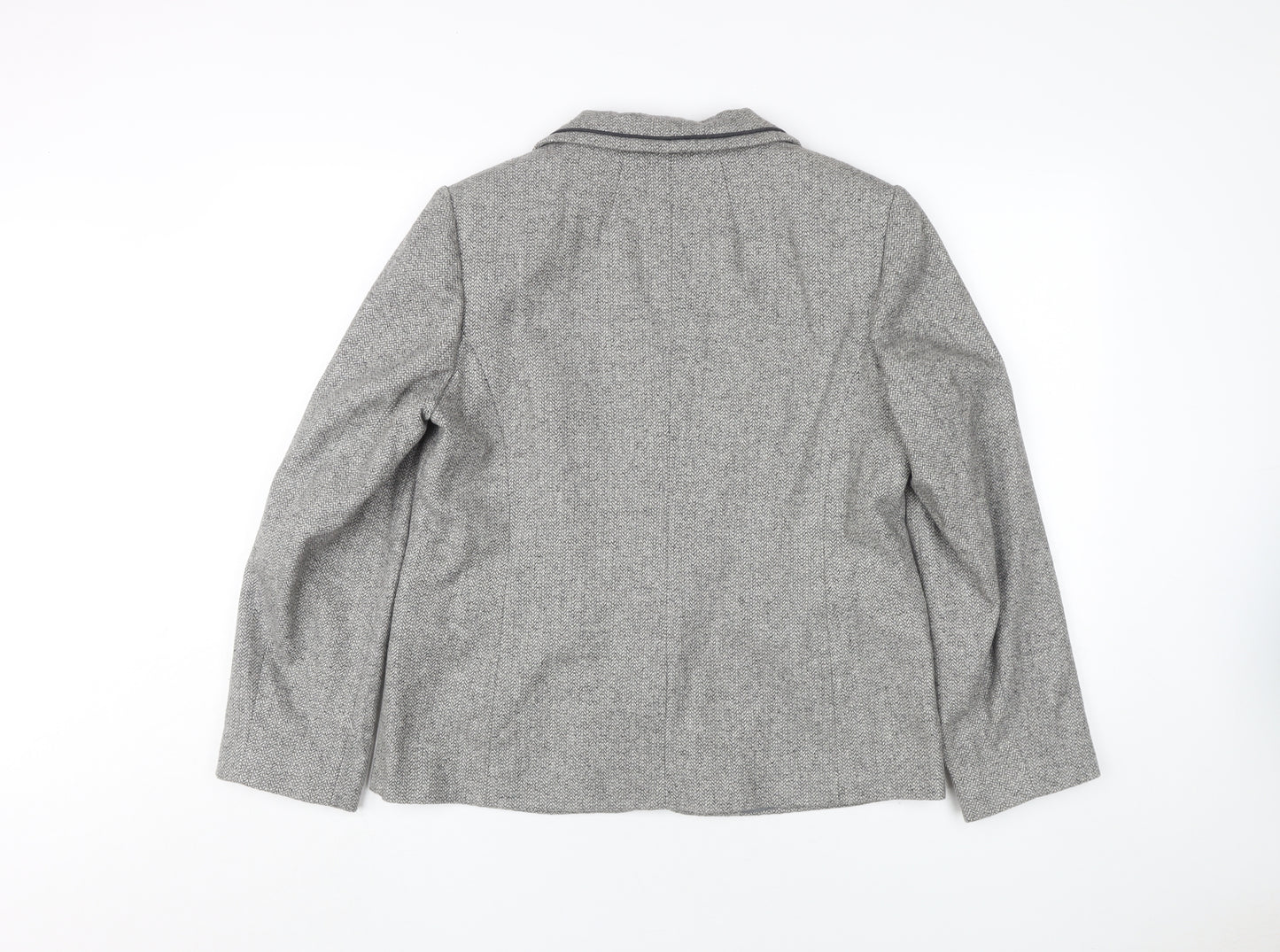 Eastex Women's Grey Wool Blazer, Size 12 Classic Style