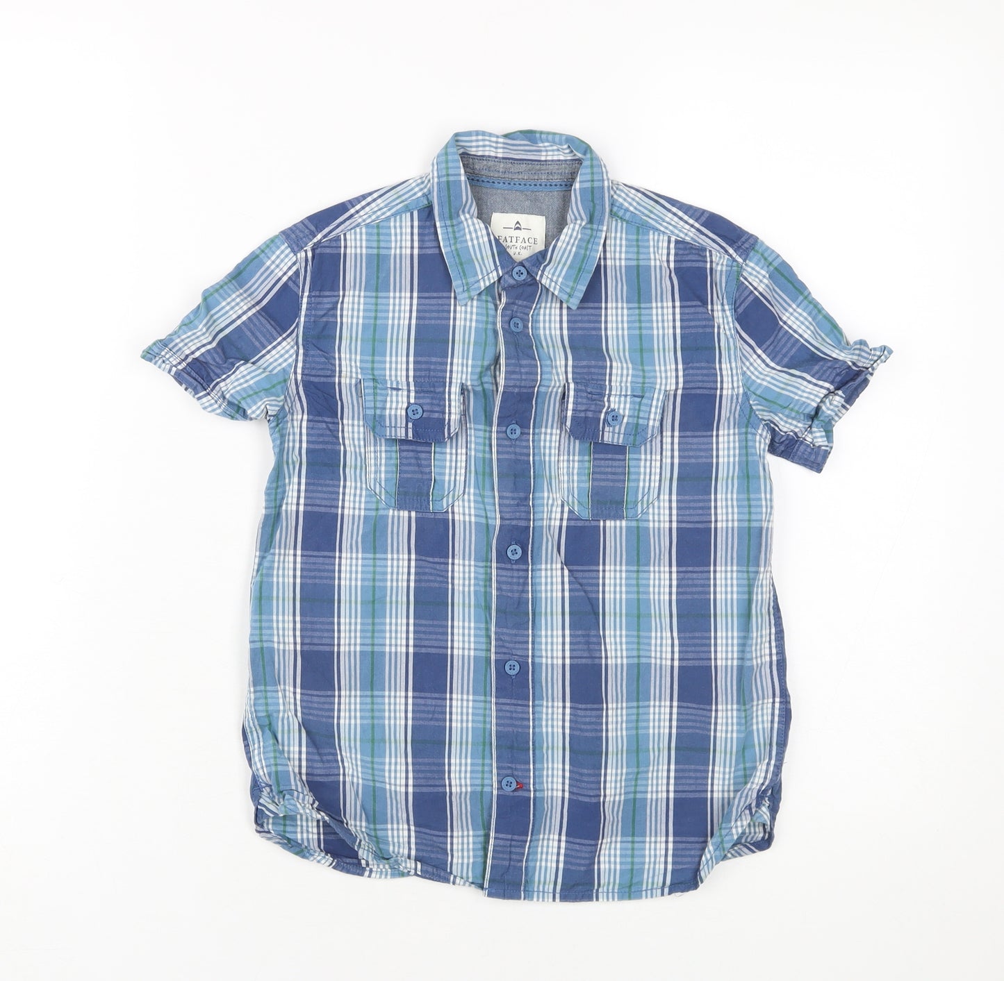 FatFace Boys Blue Button-Up Shirt Size 6-7 Years