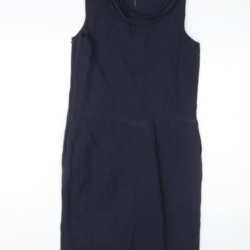 L.K. Bennett Women's Blue Sheath Dress, Size 8, Silk Blend