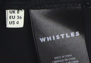 Whistles Women's Black Shift Dress - Size 8