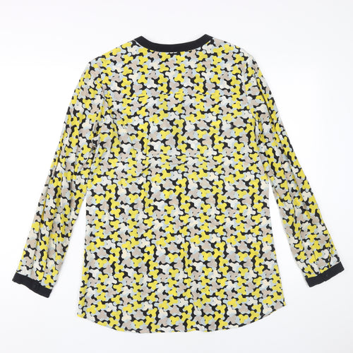 Jaeger Women's Multicoloured Geometric Silk Blouse