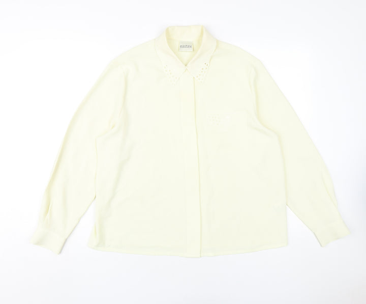 Eastex Women's Ivory Long Sleeve Blouse Size 14