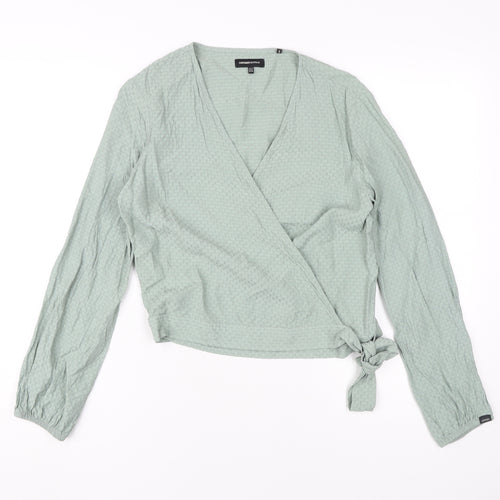 Superdry Women's Green Wrap Blouse UK 12