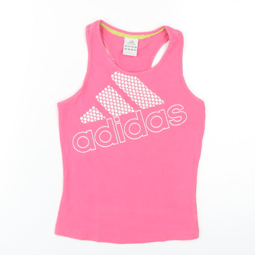 Adidas Women's Pink Tank Top Size 8 Athletic Gym Wear
