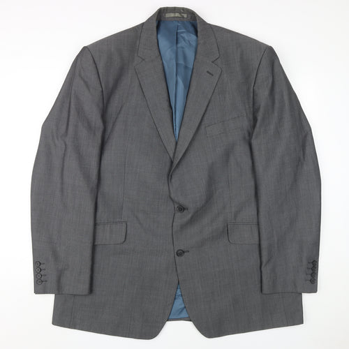 Centaur Men's Grey Blazer, 48, Long, Single-Breasted