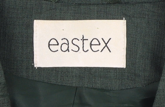 Eastex Women's Green Blazer - Size 14, Lined, Buttoned