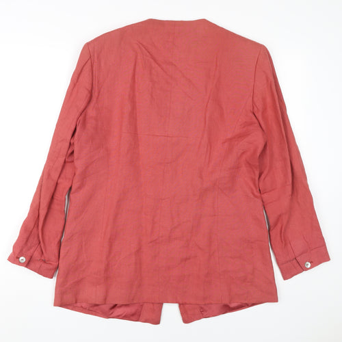 Laura Ashley Women's Red Linen Blazer Size 14