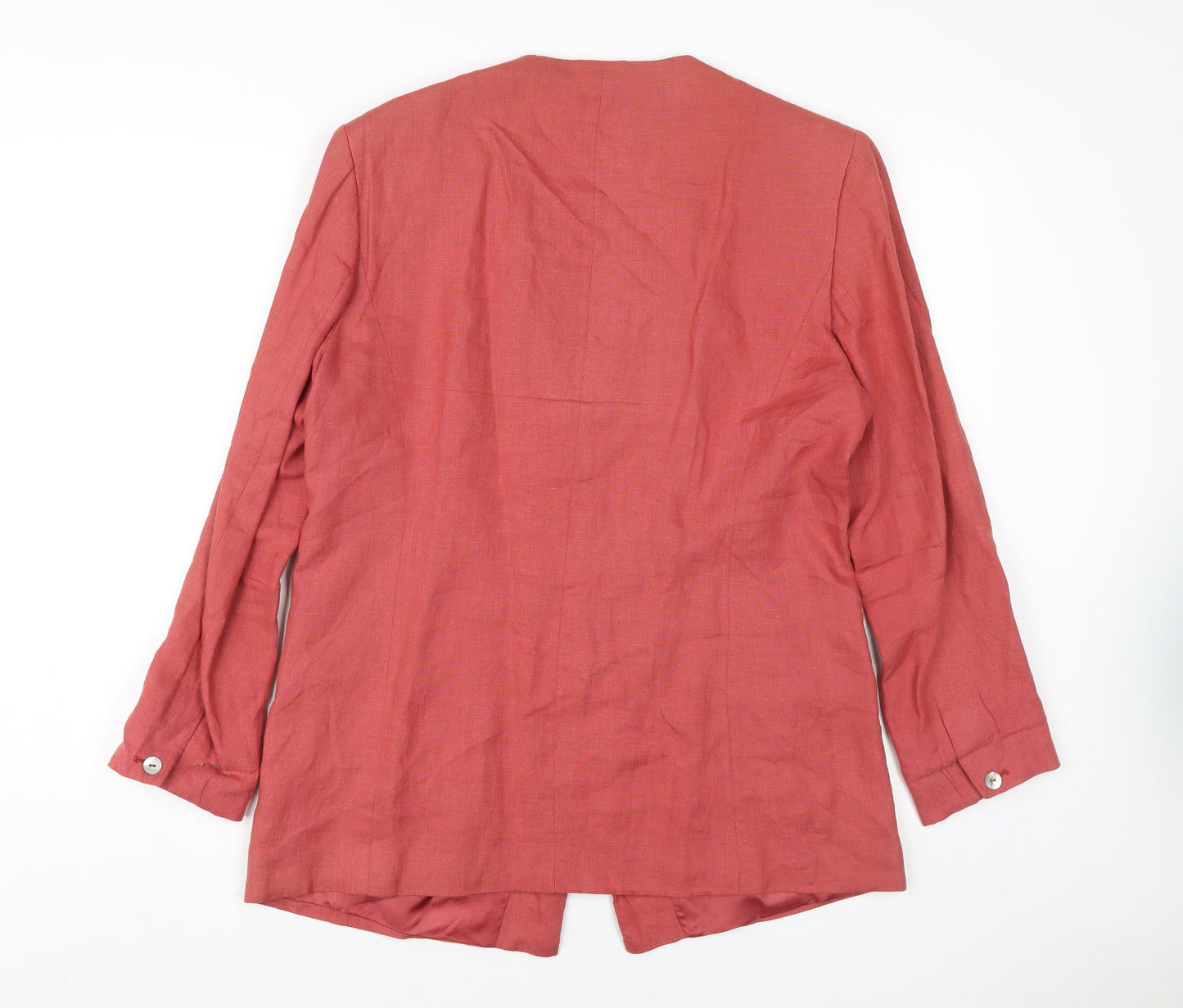 Laura Ashley Women's Red Linen Blazer Size 14