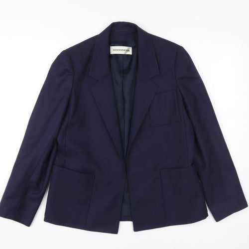 Windsmoor Women's Blue Wool Suit Jacket Size 12