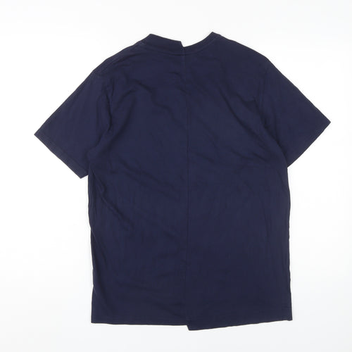 Fila Unisex Blue Cotton T-Shirt, Size S, Crew Neck