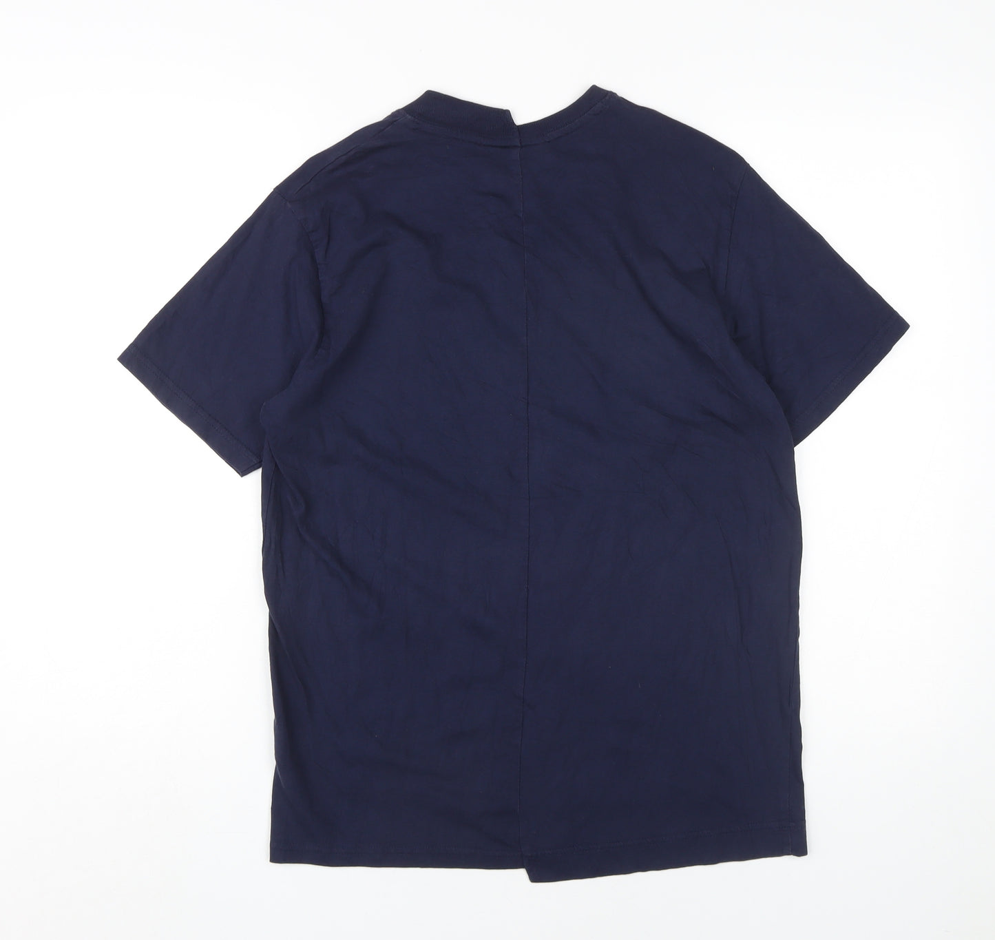 Fila Unisex Blue Cotton T-Shirt, Size S, Crew Neck