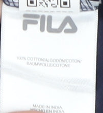 Fila Unisex Blue Cotton T-Shirt, Size S, Crew Neck