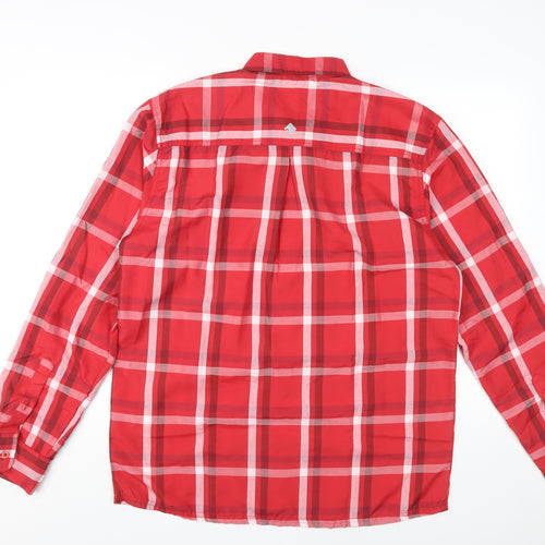 Regatta Men's Red Check Button-Up Shirt Size L
