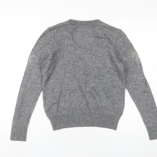 Superdry Women's Grey Pullover Jumper Size 12