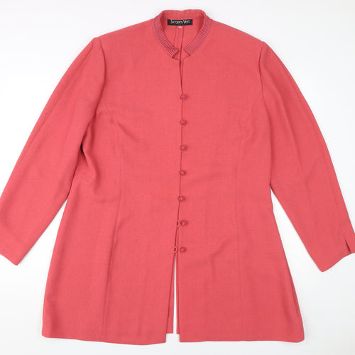 Jacques Vert Women's Pink Long Jacket, Size 20, Formal