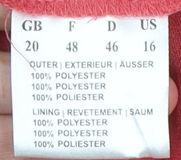 Jacques Vert Women's Pink Long Jacket, Size 20, Formal