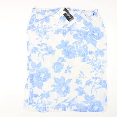 Jacques Vert Women's Blue Floral Skirt Size 22