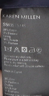 Karen Millen Women's Blue Pencil Skirt UK 12