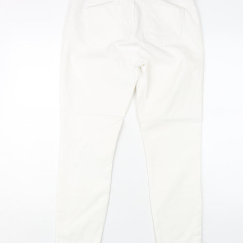White Label Women's White Cropped Slim Jeans Size 12