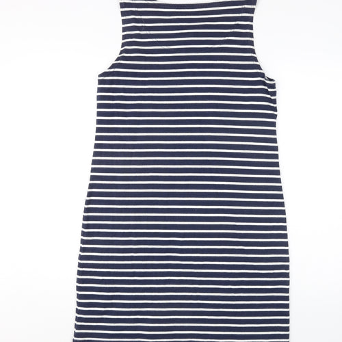 Joules Women Blue Striped Shift Dress Size 14