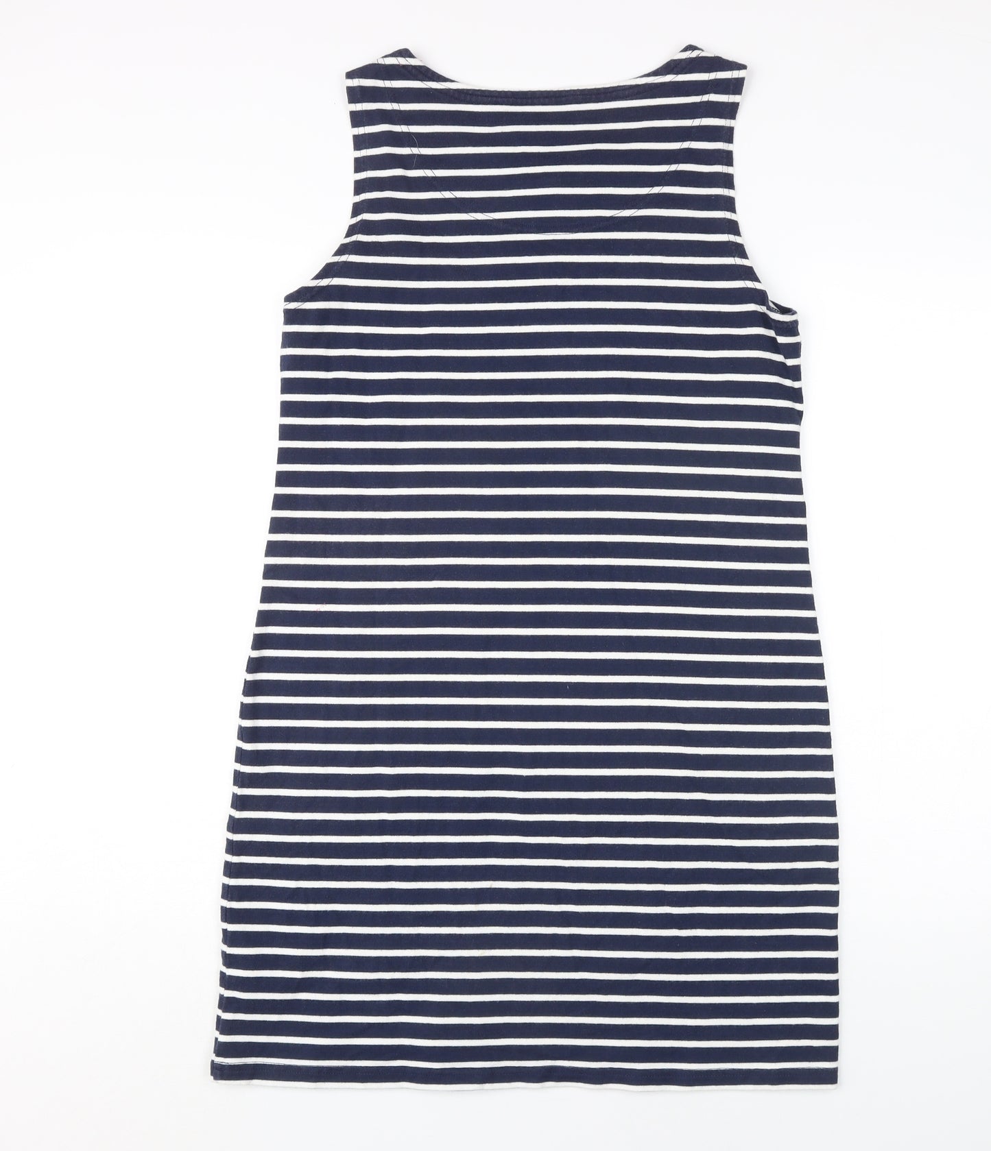 Joules Women Blue Striped Shift Dress Size 14