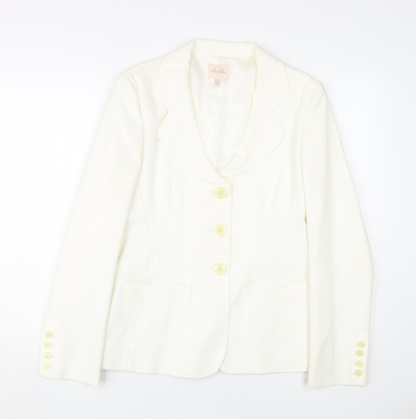 Whistles Women's White Blazer Jacket UK 14