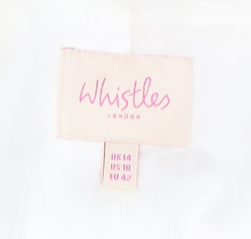 Whistles Women's White Blazer Jacket UK 14