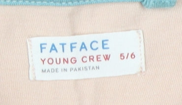 FatFace Girls' Beige Graphic Print T-Shirt, 5-6 Years, Casual