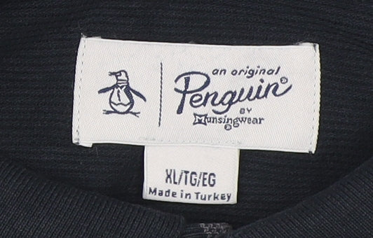 Original Penguin Mens Black Long Sleeve Polo XL