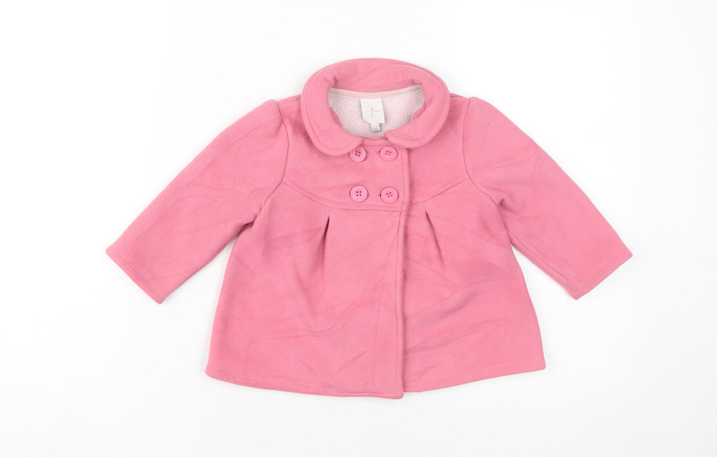 Jasper Conran Girls Pink Basic Coat, 12-18 Months, Double-Breasted