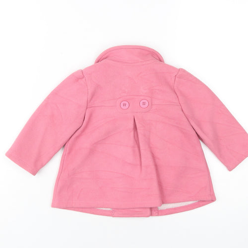 Jasper Conran Girls Pink Basic Coat, 12-18 Months, Double-Breasted