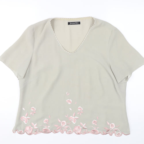 Jacques Vert Women's Beige Tunic Blouse Size 18