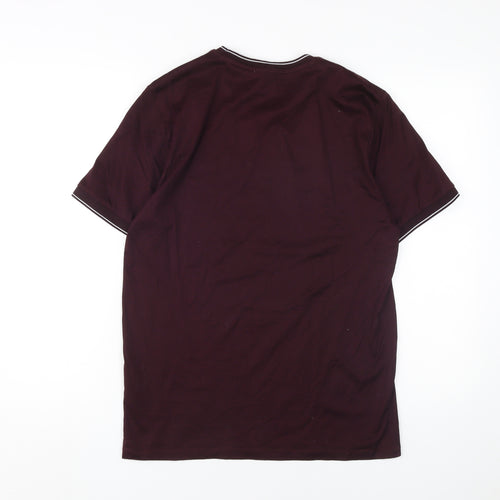 Reiss Men's Brown Egyptian Cotton Crew Neck T-Shirt M