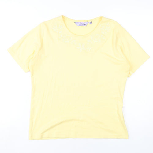 Honor Millburn Women's Yellow T-Shirt Size 10