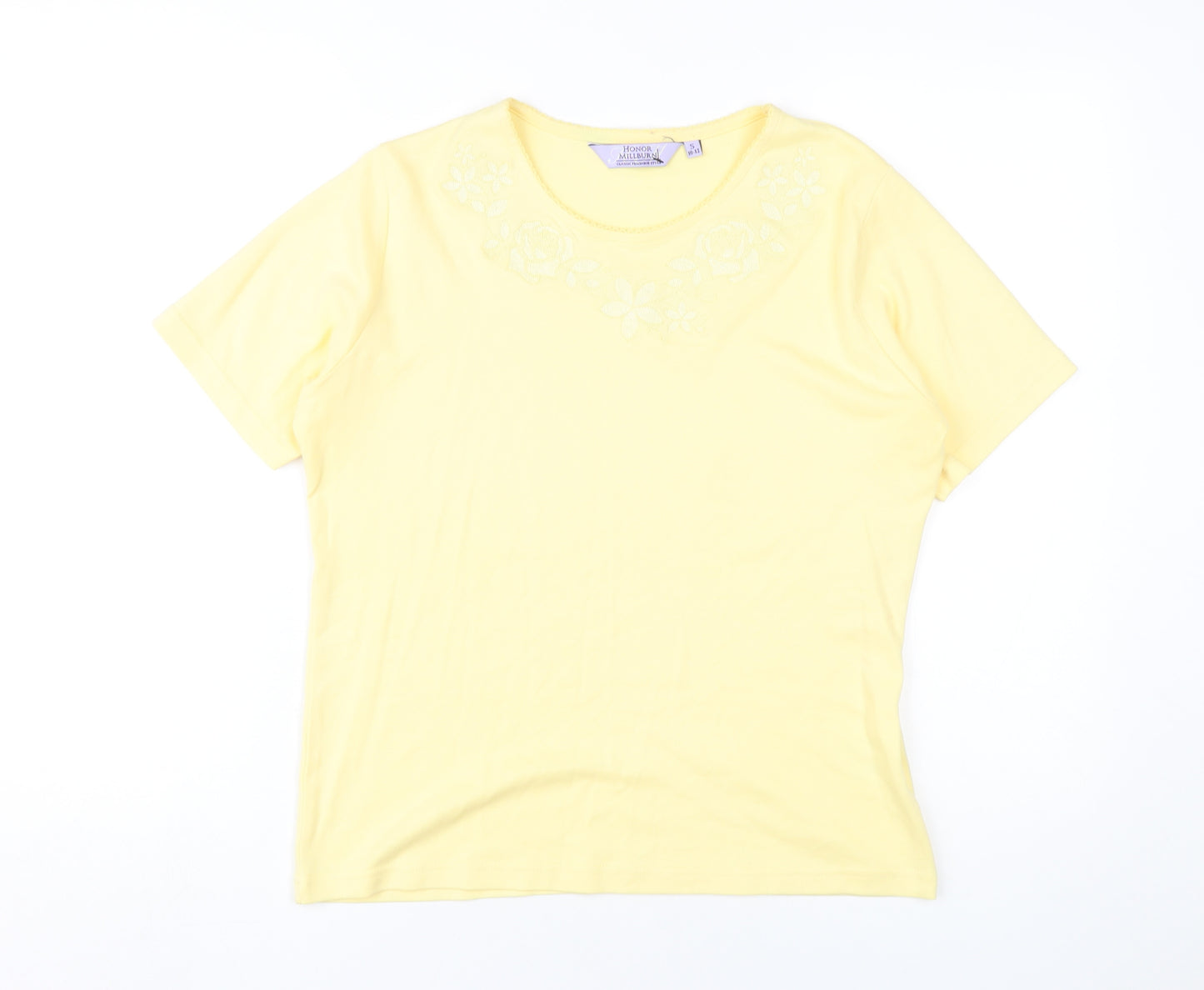 Honor Millburn Women's Yellow T-Shirt Size 10