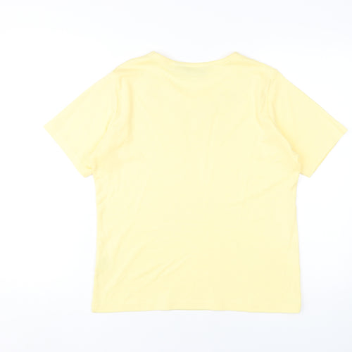 Honor Millburn Women's Yellow T-Shirt Size 10