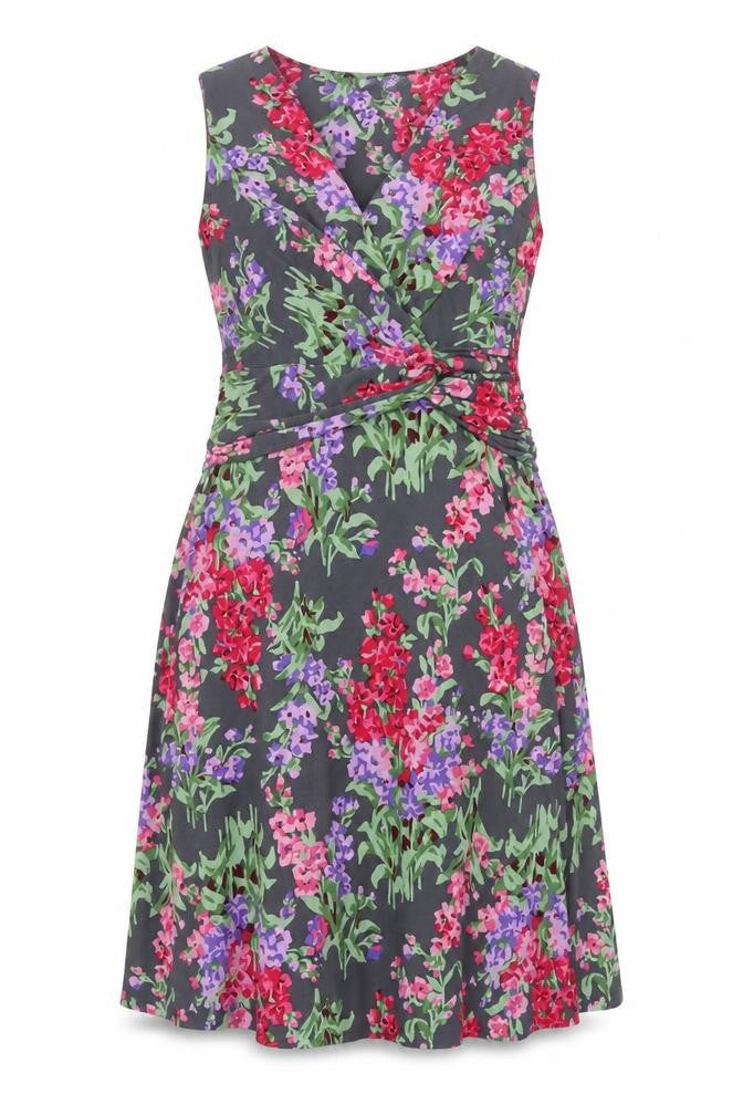 Front view of Laura Ashley Women's Multicoloured A-Line Dress