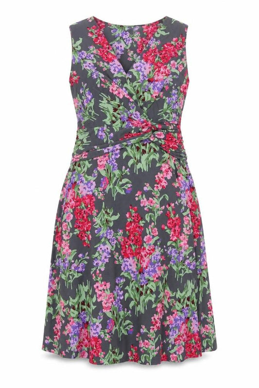 Front view of Laura Ashley Women's Multicoloured A-Line Dress