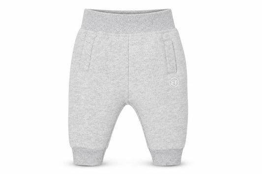 Front view of Firetrap unisex grey joggers 0-6 months - playtime comfort