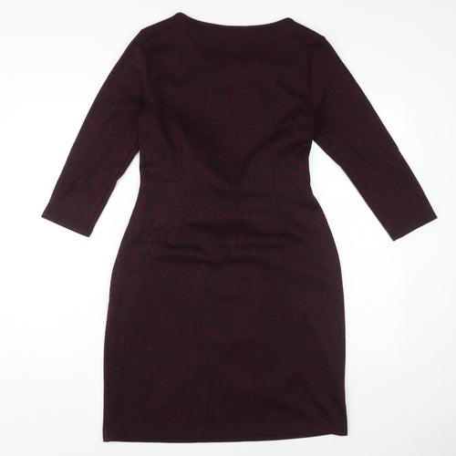 Laura Ashley Women's Red Sheath Dress, Size 12 - Elegant Workwear