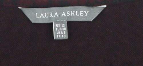 Laura Ashley Women's Red Sheath Dress, Size 12 - Elegant Workwear