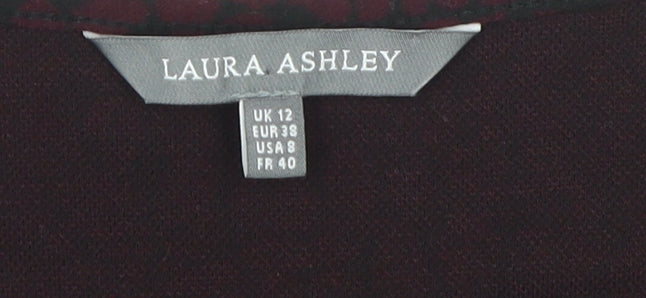 Laura Ashley Women's Red Sheath Dress, Size 12 - Elegant Workwear