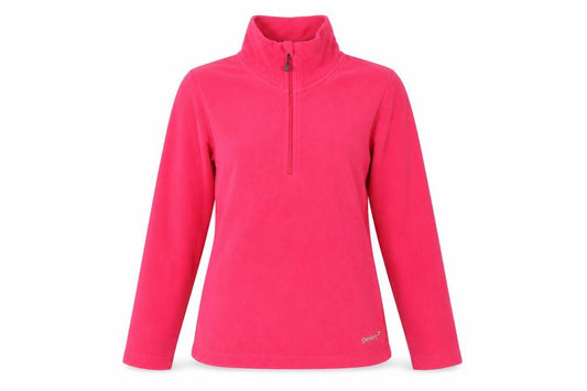 Front view of Gelert Women's Red Henley Sweatshirt, size 8, Lightweight