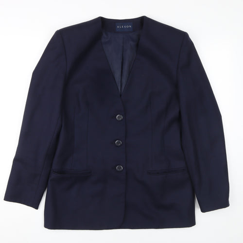 Alexon Women's Blue Wool Blazer Size 10