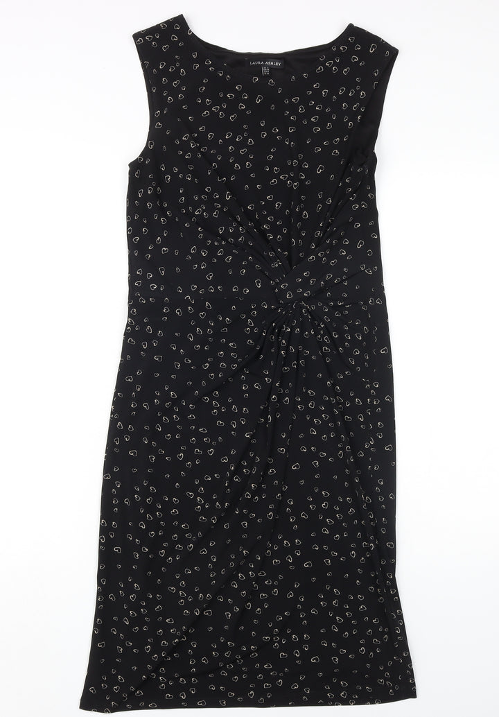 Laura Ashley Women's Black Sheath Dress Size 10